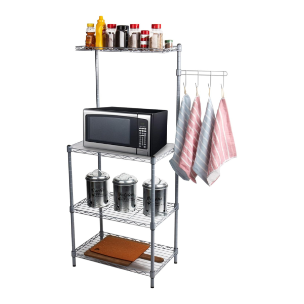 Mind Reader 3 Tier Microwave Shelf Counter Unit With Hooks Discount