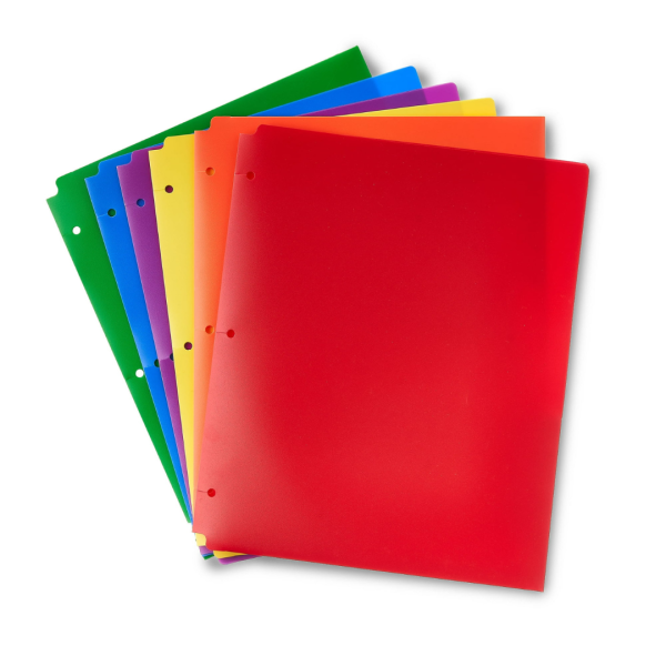 50-Pack Pen+Gear Poly 2-Pocket Folders For Sale