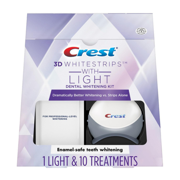 Crest 3D White Whitestrips With Light, Teeth Whitening Strips Kit For Cheap