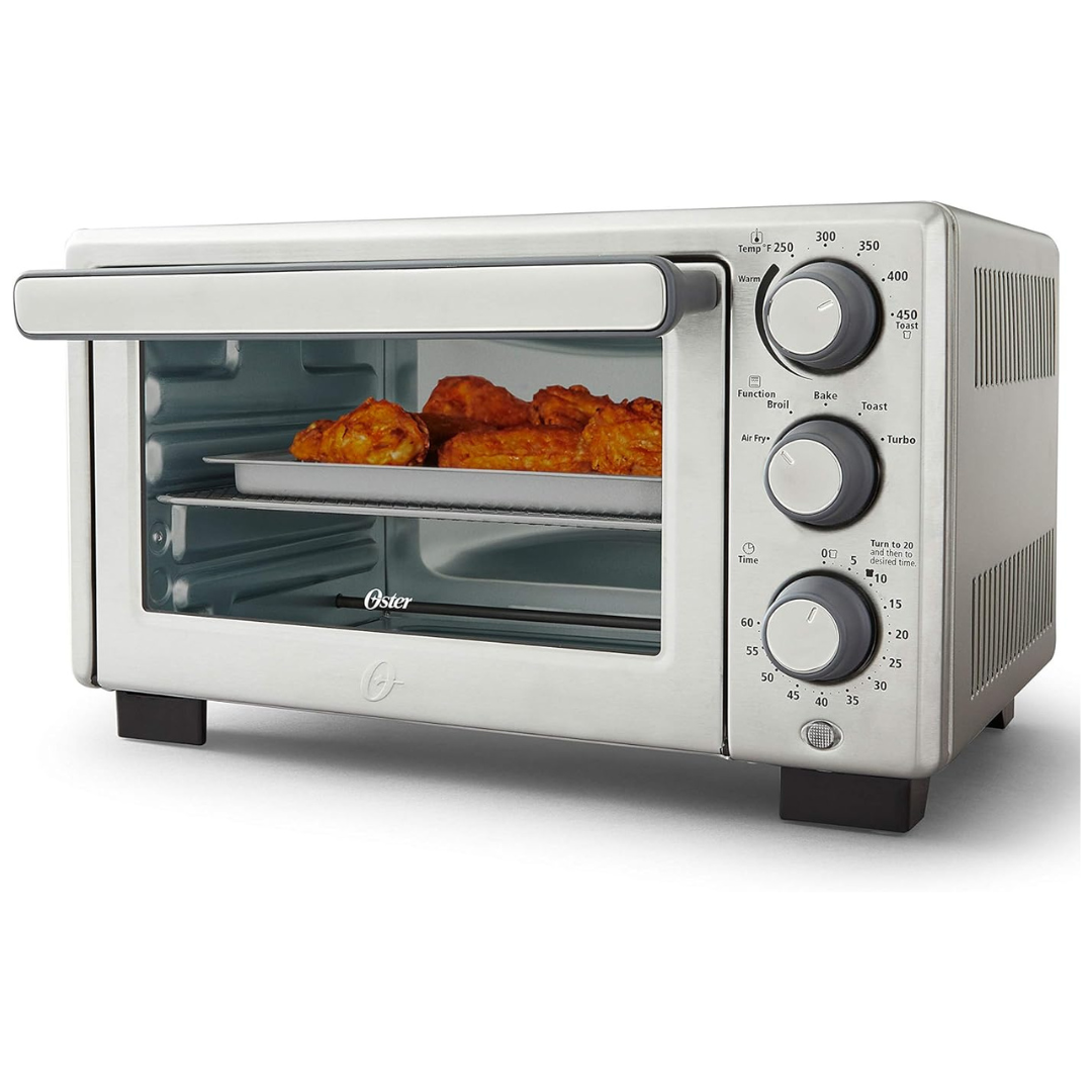 Oster Compact Countertop Oven With Air Fryer, Stainless Steel For Discount