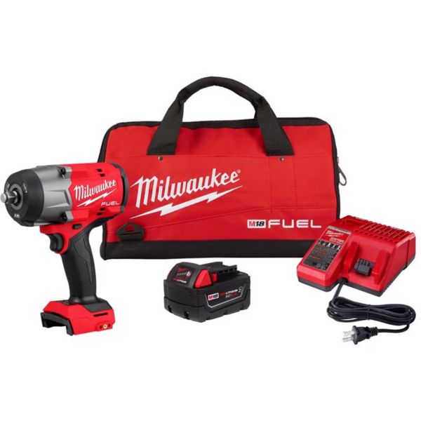 Milwaukee M18 1 2 In. Cordless Brushless High Torque Impact Wrench Kit Fashion
