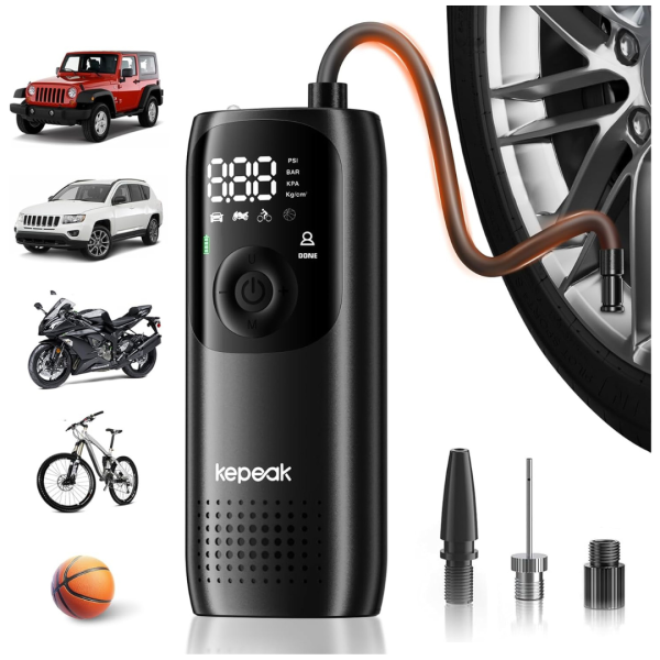 Kepeak 150PSI Tire Inflator Portable Air Compressor Supply
