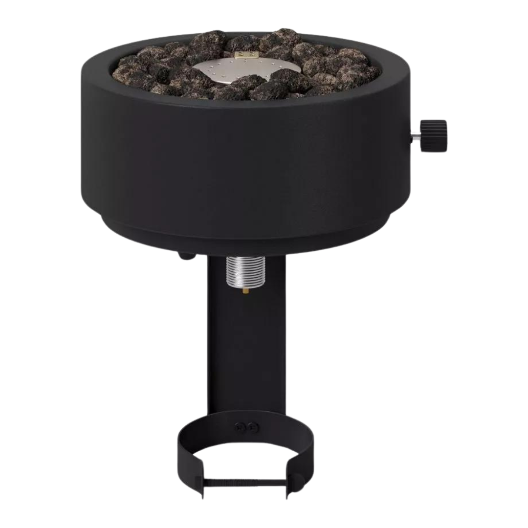 10  Metal Outdoor Tabletop Propane Fire Pit Lava Rock For Umbrella Hole Fashion