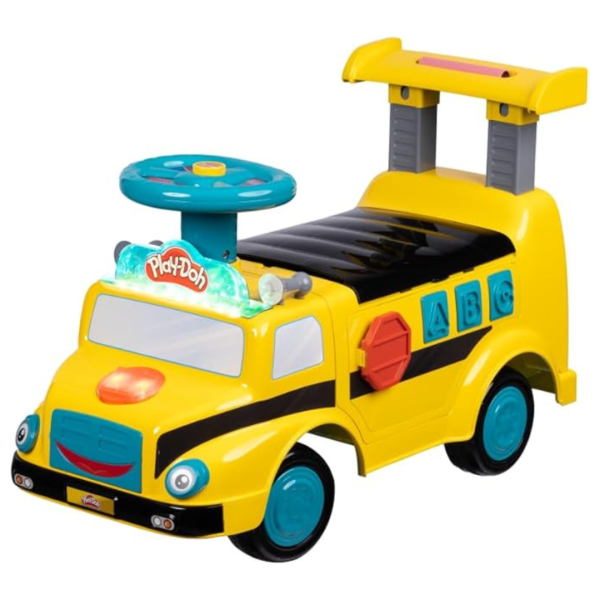 Play-Doh Activity School Bus – Push And Ride On Toy Car, Lights And Sounds. Includes Shape And Number Cutters, Play Doh Set on Sale