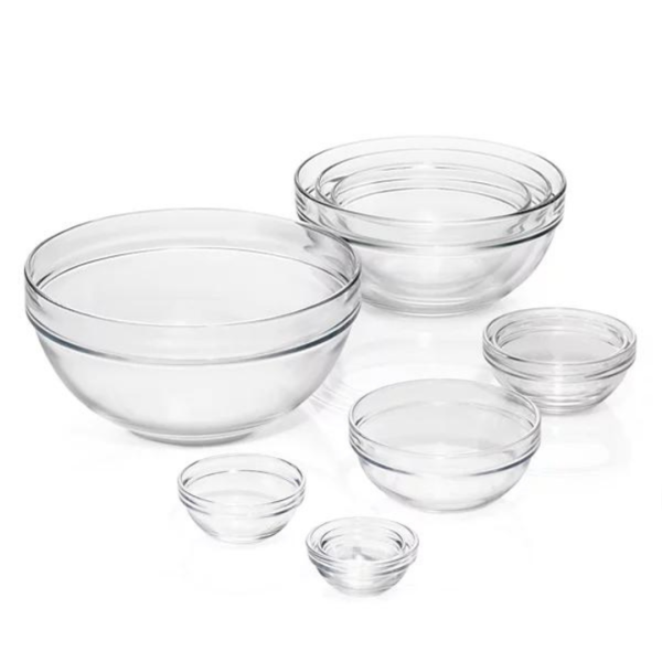 10-Piece Luminarc Stackable Glass Bowl Set Online Sale