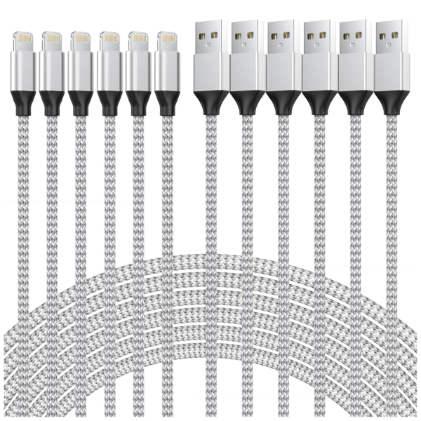 6-Pack Apple MFi Certified Fast Charger Lightning Cable For Sale