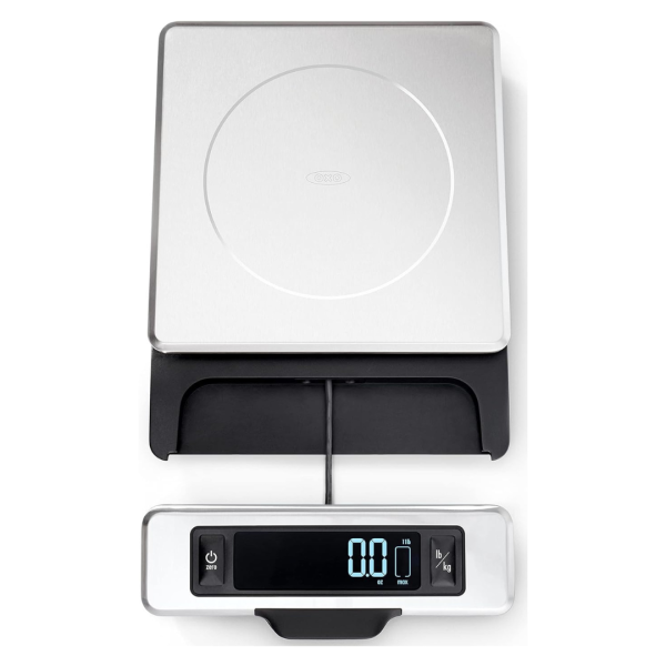 OXO Good Grips 11-Pound Stainless Steel Food Scale With Pull-Out Display Supply