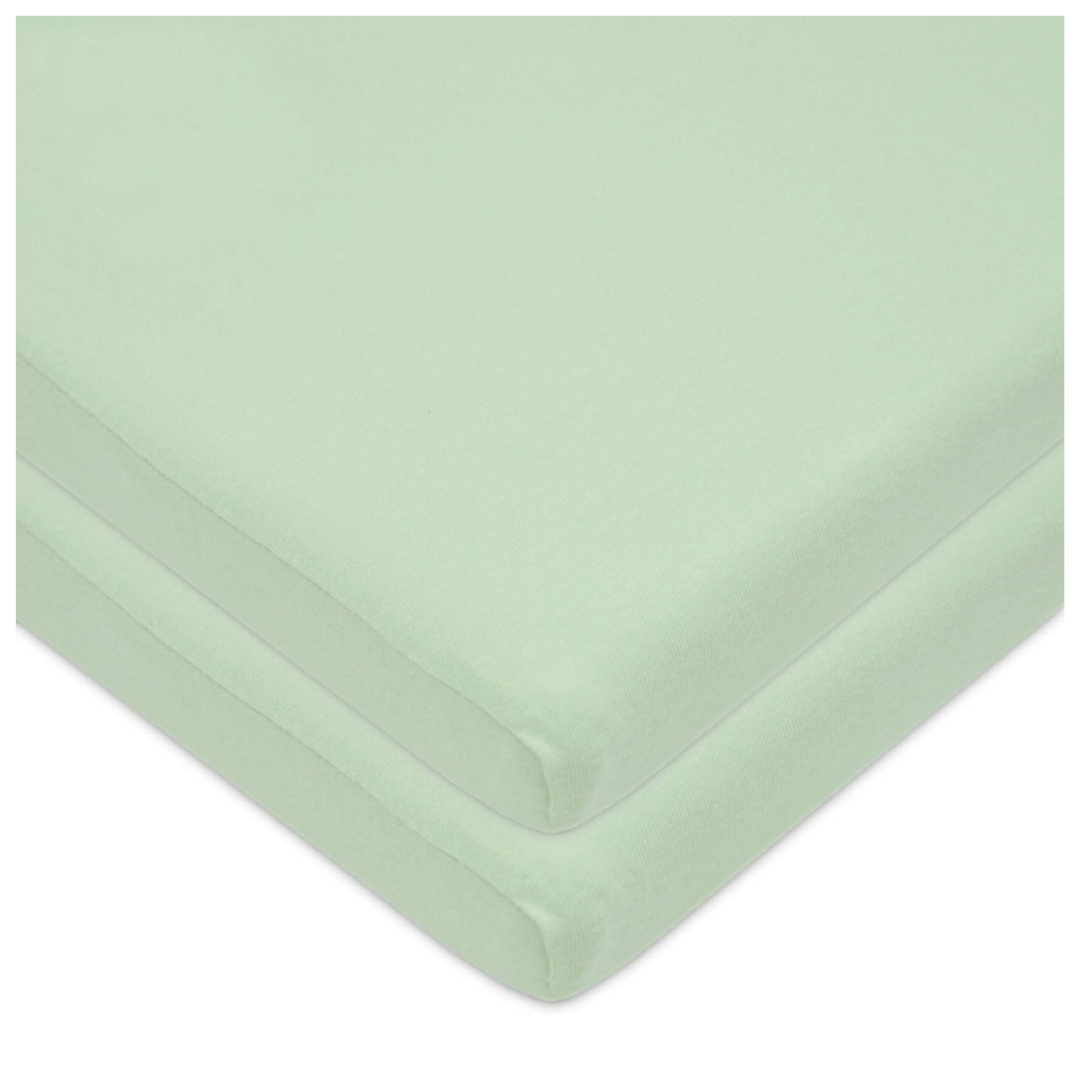 American Baby Company 2 Pack 100% Cotton Knit Fitted 18″ x 36″ Cradle Bassinet Sheet Online Hot Sale