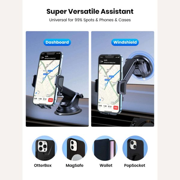 TOPK Car Phone Holder for Dashboard & Windscreen for Universal Cars 360° Rotatable Mobile Phone Holder for All Mobile Phones on Sale - Image 3